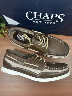 Chaps Men's‎ Kanas Brown Boat Shoes Size 8